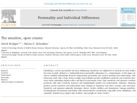 The sensitive, open creator