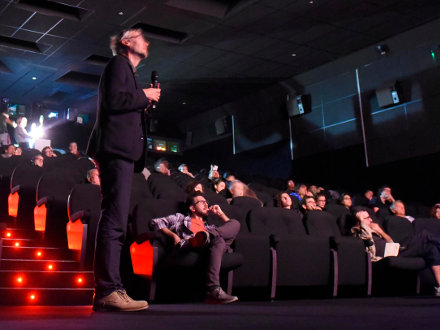 Guy Edmonds presents his work in a cinema