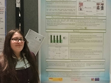 Ilaria Torre presenting poster at Speech Prosody